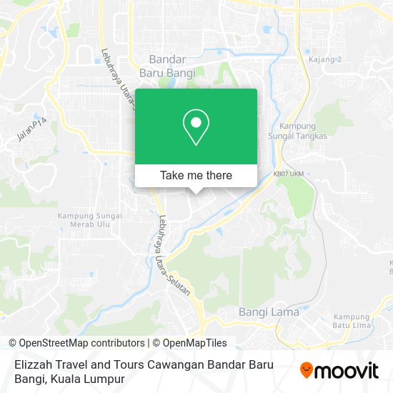 Elizzah Travel and Tours Cawangan Bandar Baru Bangi map