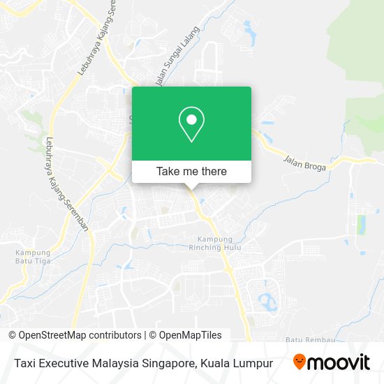 Taxi Executive Malaysia Singapore map