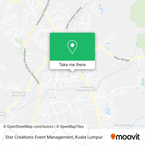 Star Creations Event Management map