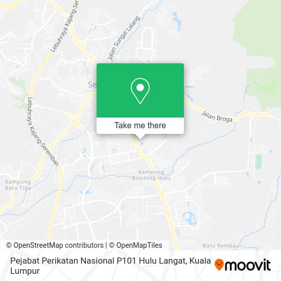 Pejabat Perikatan Nasional P101 Hulu Langat map