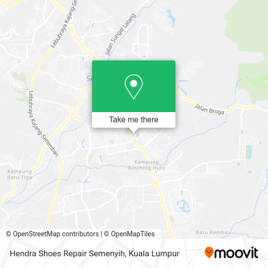 Peta Hendra Shoes Repair Semenyih