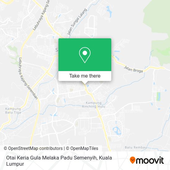 Otai Keria Gula Melaka Padu Semenyih map
