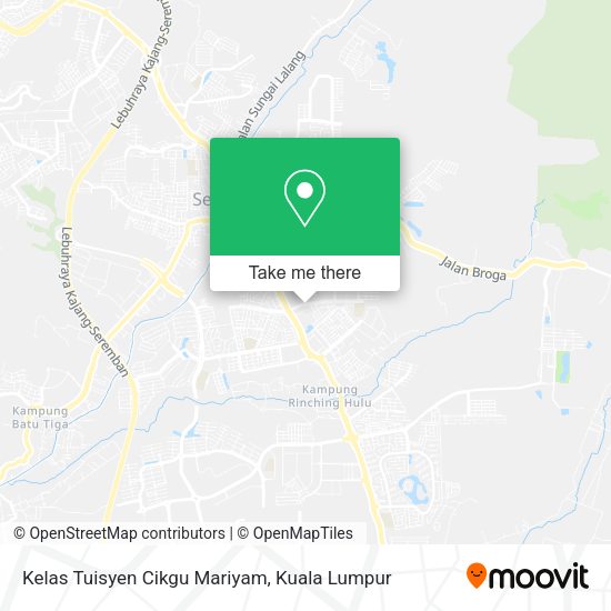 Peta Kelas Tuisyen Cikgu Mariyam
