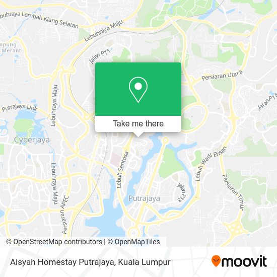 Peta Aisyah Homestay Putrajaya