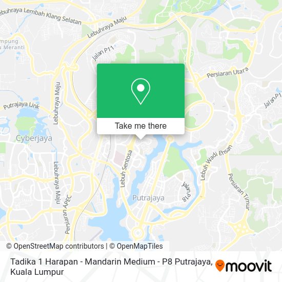 Tadika 1 Harapan - Mandarin Medium - P8 Putrajaya map