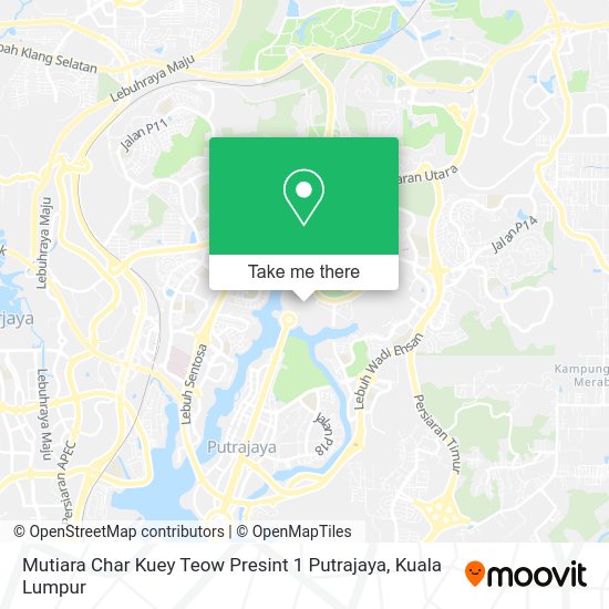 Mutiara Char Kuey Teow Presint 1 Putrajaya map
