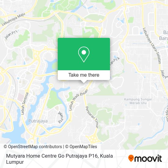 Mutyara Home Centre Go Putrajaya P16 map