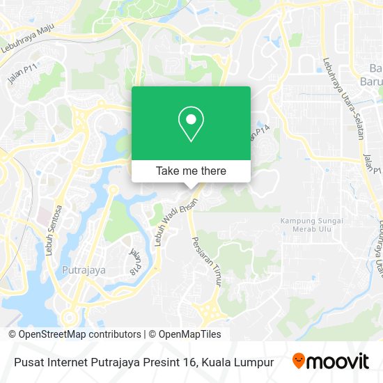 Peta Pusat Internet Putrajaya Presint 16