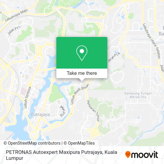 PETRONAS Autoexpert Maxipura Putrajaya map