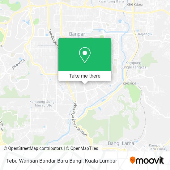 Tebu Warisan Bandar Baru Bangi map