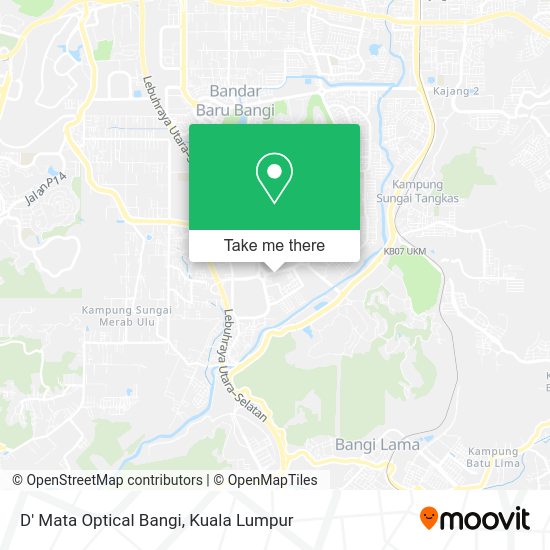 D' Mata Optical Bangi map