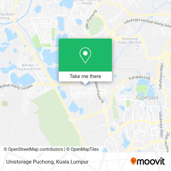 Unistorage Puchong map