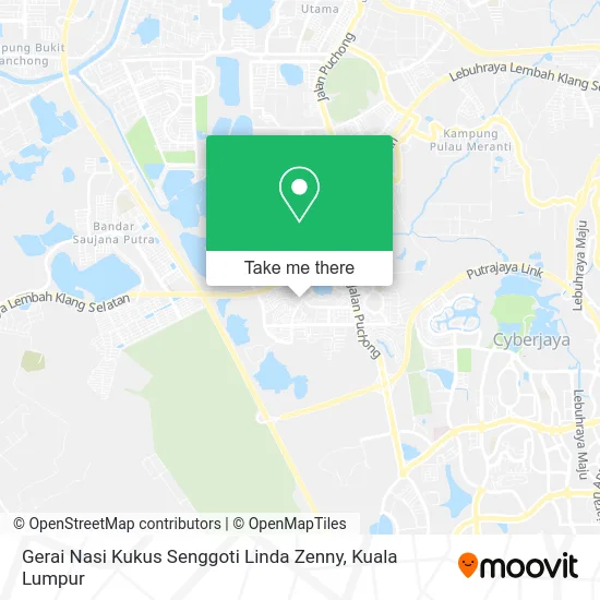 Gerai Nasi Kukus Senggoti Linda Zenny map