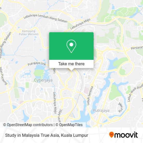 Peta Study in Malaysia True Asia