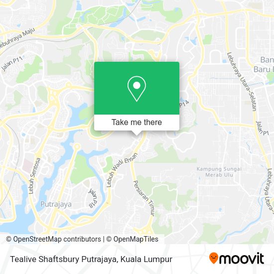 Peta Tealive Shaftsbury Putrajaya