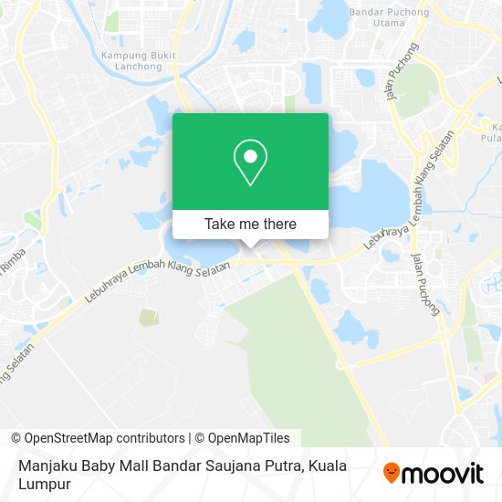 Manjaku Baby Mall Bandar Saujana Putra map