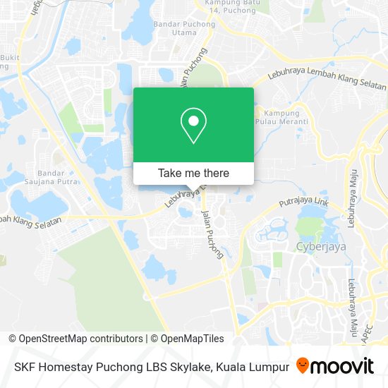 SKF Homestay Puchong LBS Skylake map