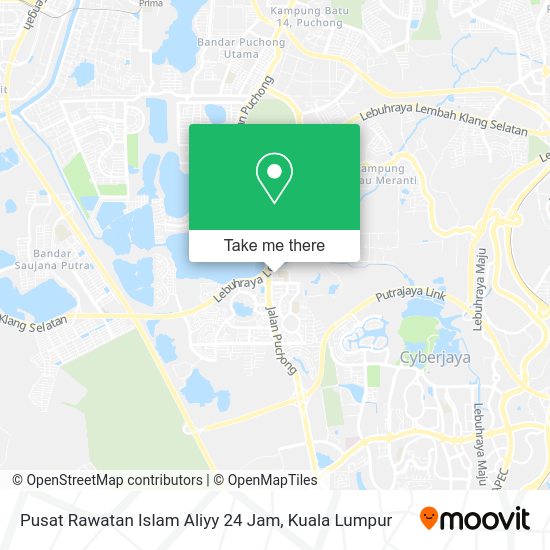 Peta Pusat Rawatan Islam Aliyy 24 Jam