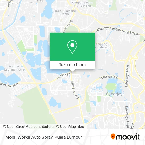 Mobil Works Auto Spray map