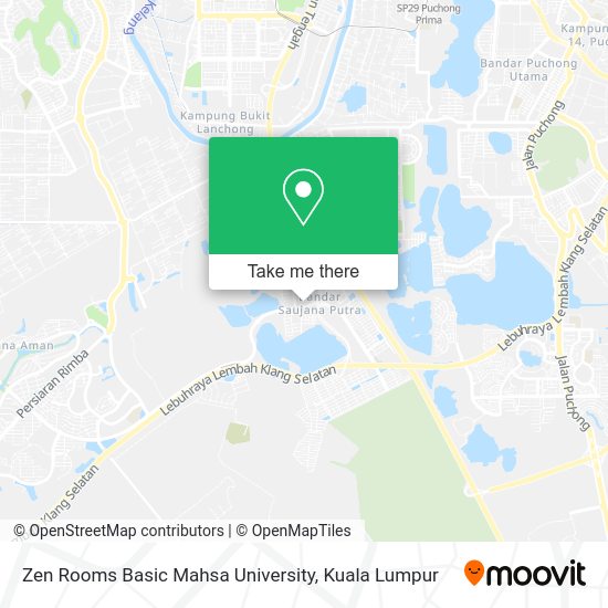 Peta Zen Rooms Basic Mahsa University
