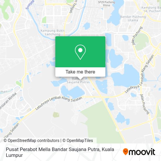 Peta Pusat Perabot Mella Bandar Saujana Putra