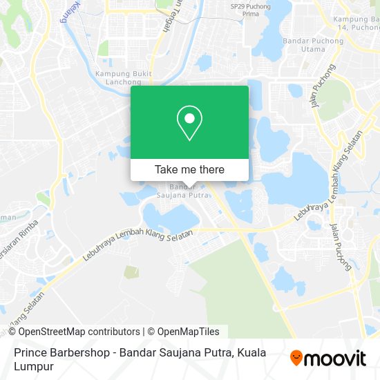 Prince Barbershop - Bandar Saujana Putra map