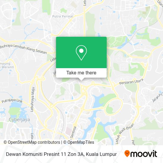 Dewan Komuniti Presint 11 Zon 3A map