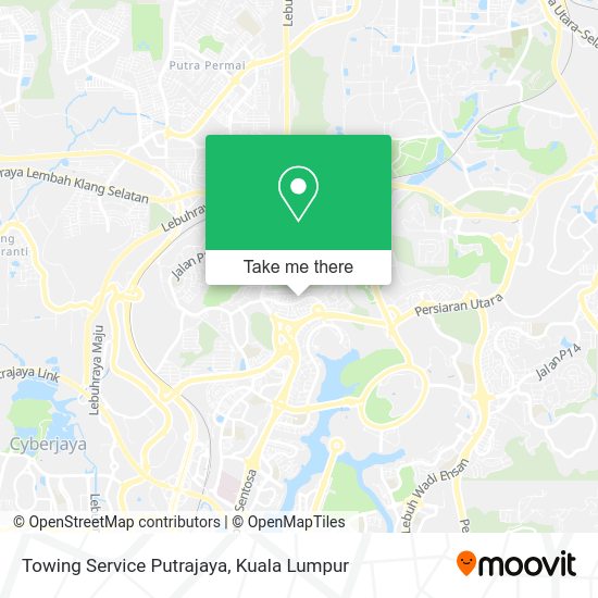 Towing Service Putrajaya map