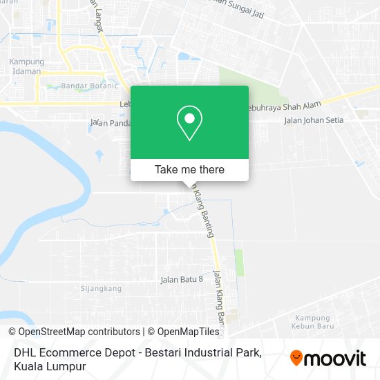 Peta DHL Ecommerce Depot - Bestari Industrial Park