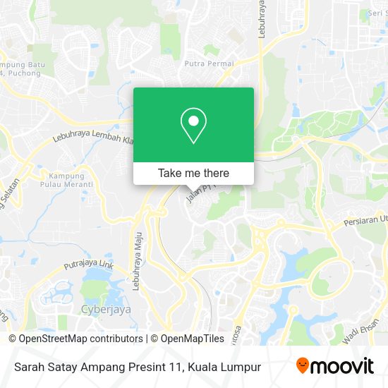 Sarah Satay Ampang Presint 11 map
