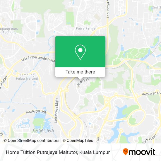 Home Tuition Putrajaya Maitutor map