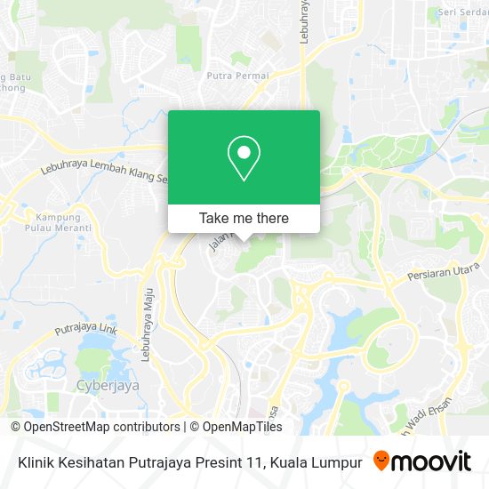 Peta Klinik Kesihatan Putrajaya Presint 11