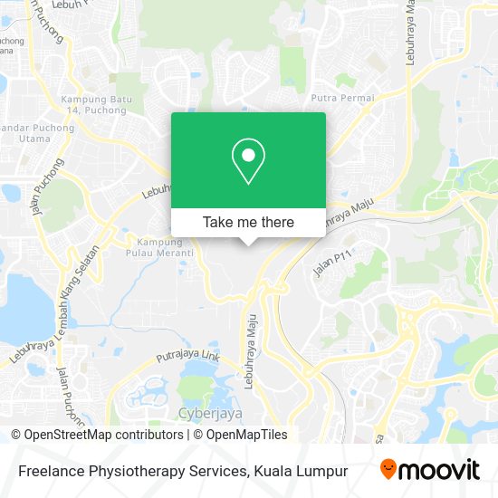 Freelance Physiotherapy Services map