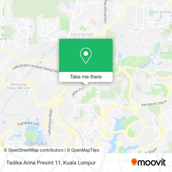 Tadika Arina Presint 11 map