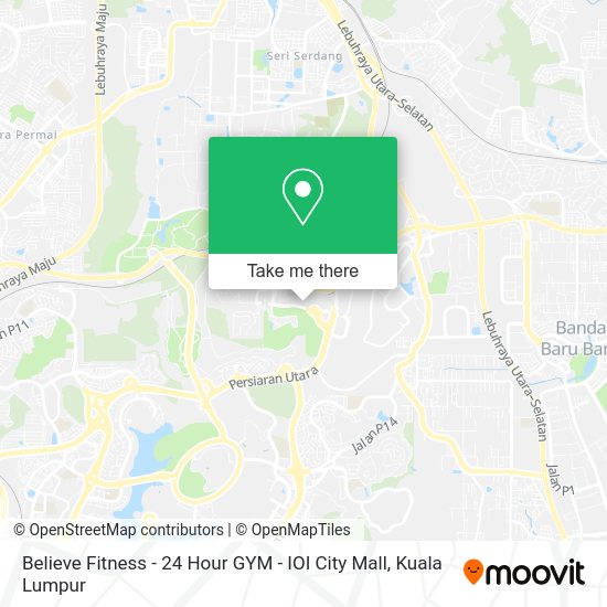 Believe Fitness - 24 Hour GYM - IOI City Mall map