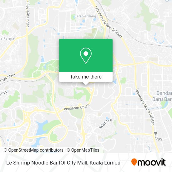 Le Shrimp Noodle Bar IOI City Mall map