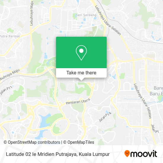 Latitude 02 le Mridien Putrajaya map