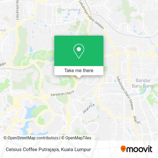 Peta Celsius Coffee Putrajaya
