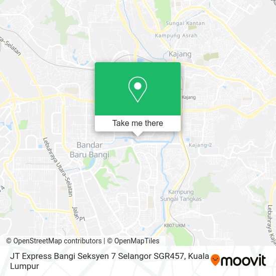 Peta JT Express Bangi Seksyen 7 Selangor SGR457