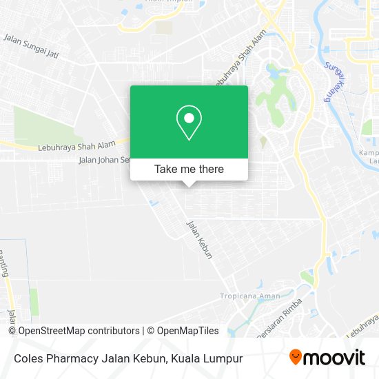 Peta Coles Pharmacy Jalan Kebun