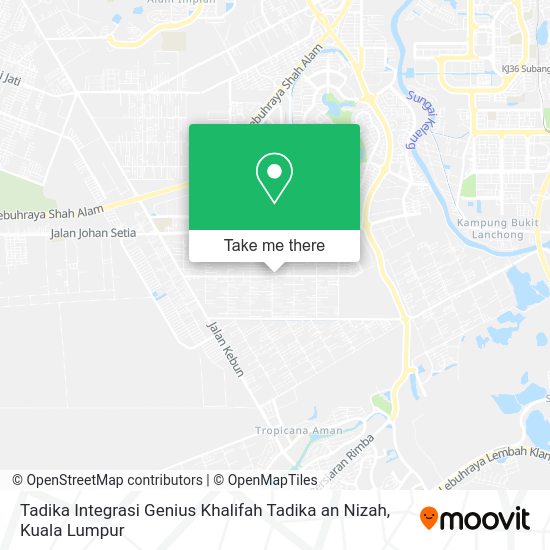 Peta Tadika Integrasi Genius Khalifah Tadika an Nizah