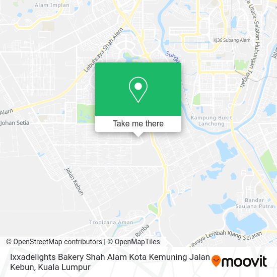 Ixxadelights Bakery Shah Alam Kota Kemuning Jalan Kebun map