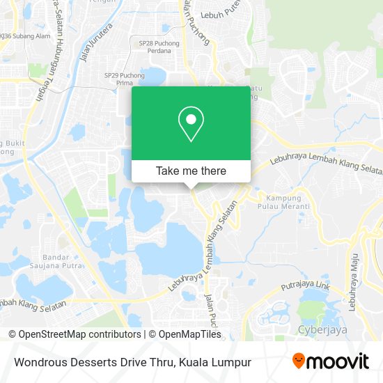 Wondrous Desserts Drive Thru map