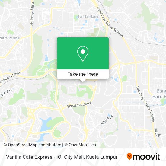 Vanilla Cafe Express - IOI City Mall map