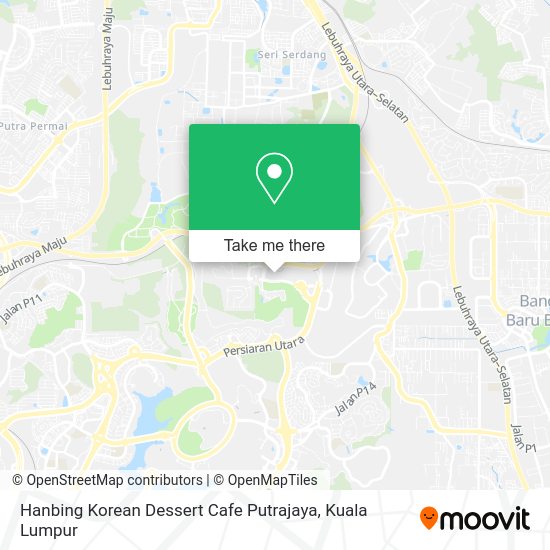 Hanbing Korean Dessert Cafe Putrajaya map