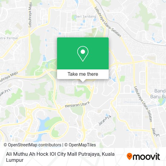 Peta Ali Muthu Ah Hock IOI City Mall Putrajaya