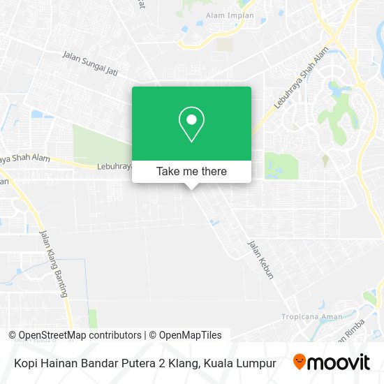 Peta Kopi Hainan Bandar Putera 2 Klang