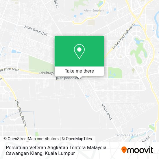 Persatuan Veteran Angkatan Tentera Malaysia Cawangan Klang map