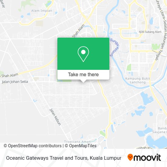 Oceanic Gateways Travel and Tours map