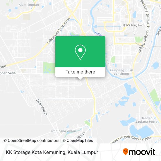 KK Storage Kota Kemuning map